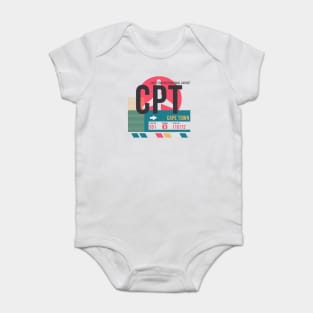 Cape Town (CPT) Airport Code Baggage Tag Baby Bodysuit